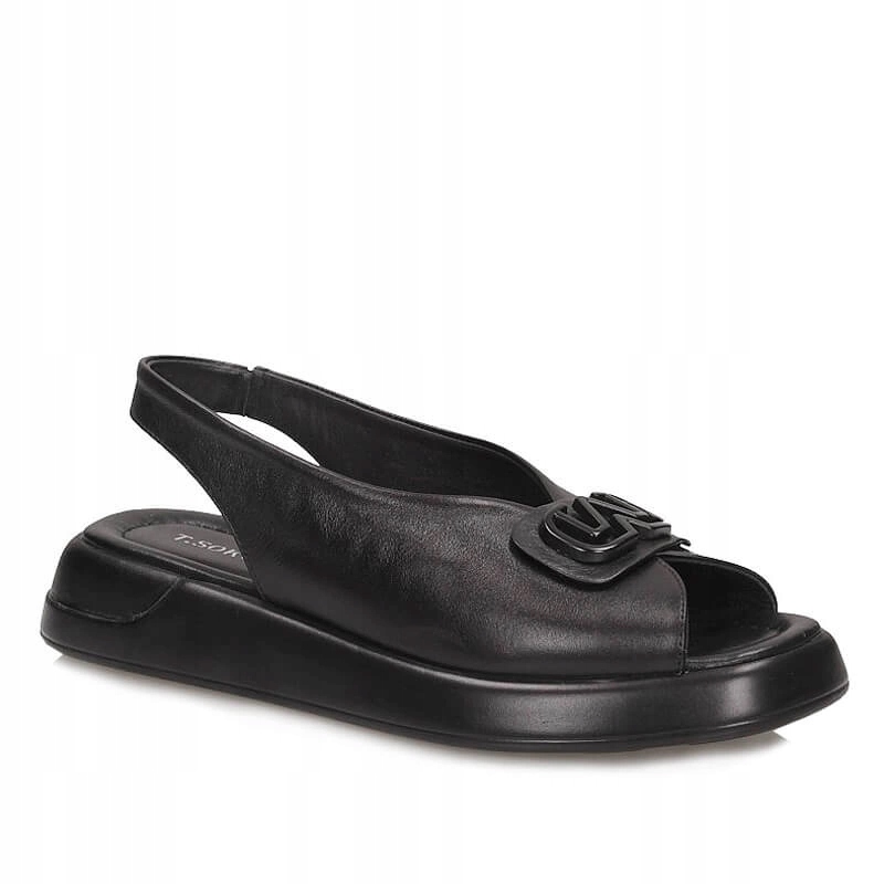 Klasické kožené sandály na platformě T.Sokolski Ev 532-498 Blk