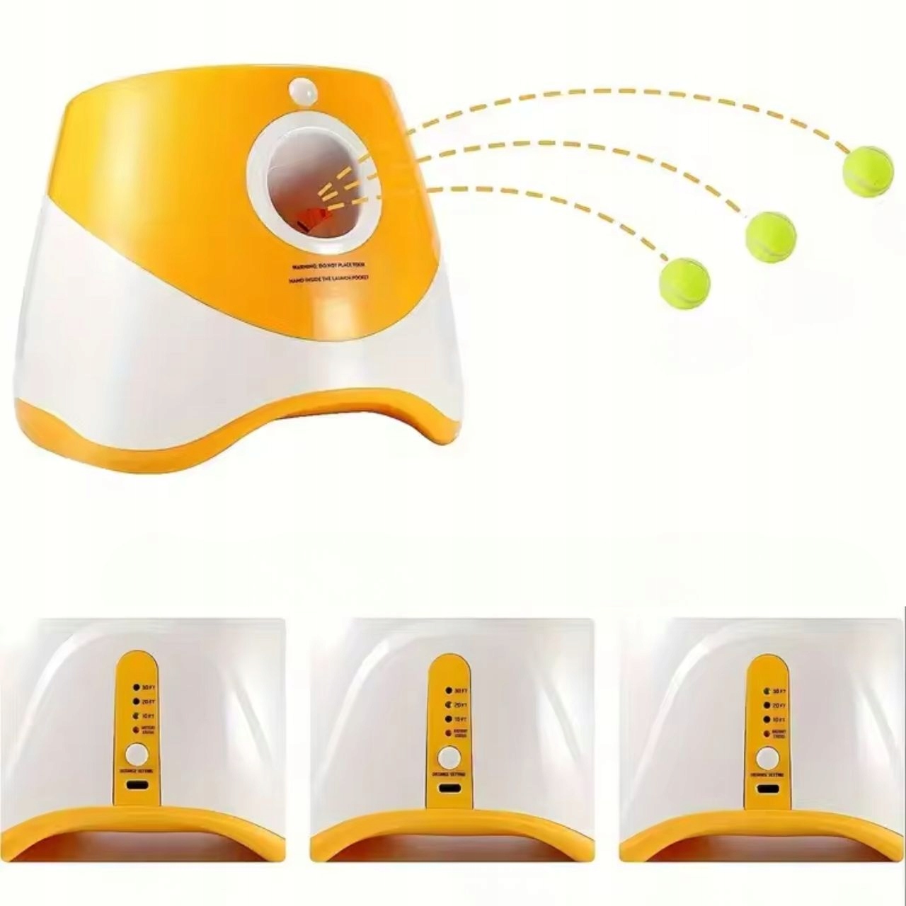 Levně Vrhač míčků pro psy Automatický Hračka Pro Psy Sada 3 míčků