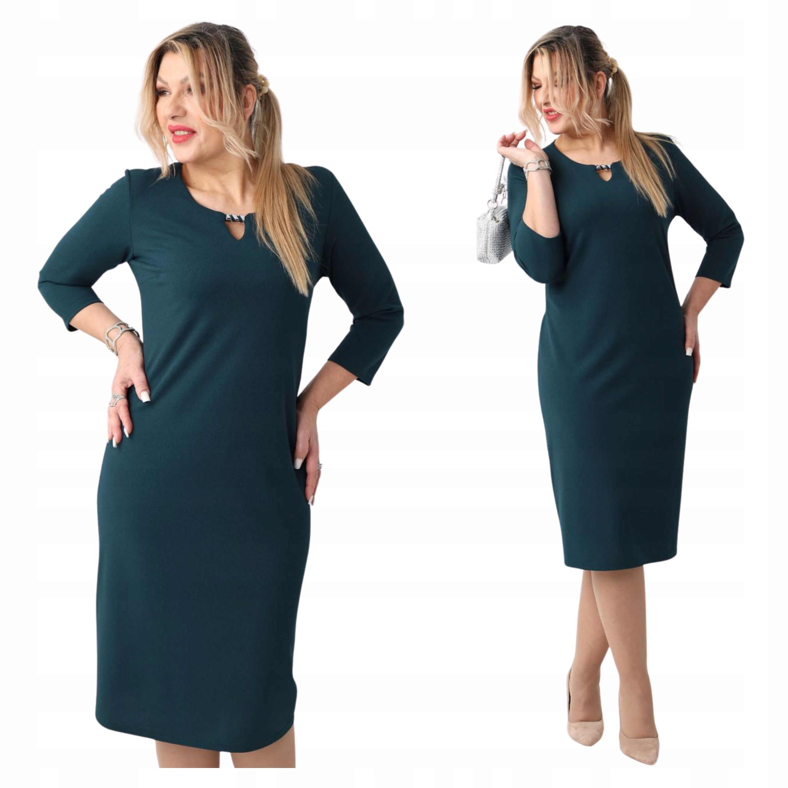 Sukienka wyszczuplająca koktajlowa klasyczna Polski Producent wizytowa