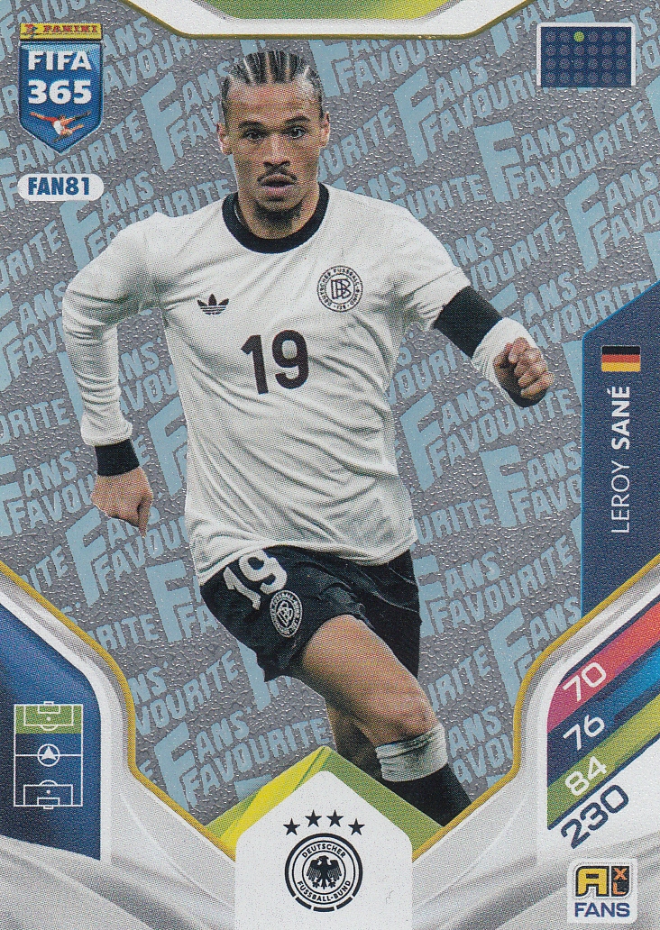 Karta Kolekcjonerska Panini Fifa 365 2026 Fans' Favourite Leroy Sané FAN81