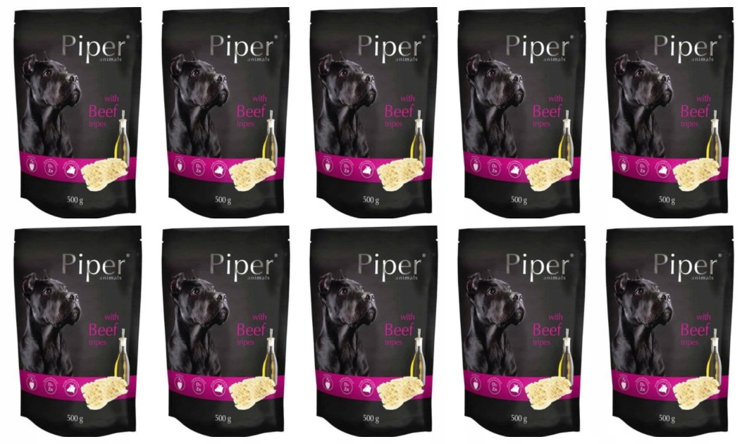 Krmivo Pro Psy S Hovězími Žaludky Piper 500 G X 10 Ks