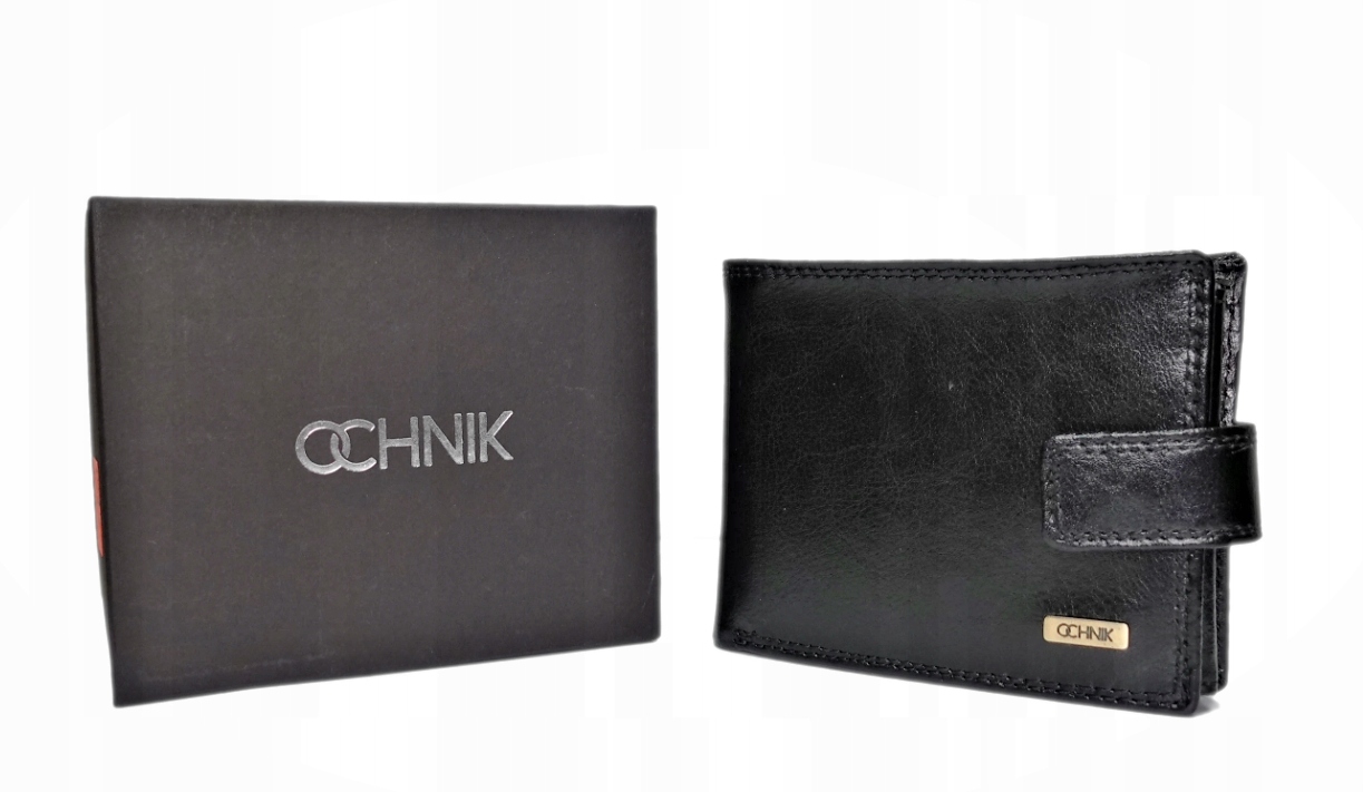 

Ochnik Portfel Skórzany Męski poziomy SL-191 Black