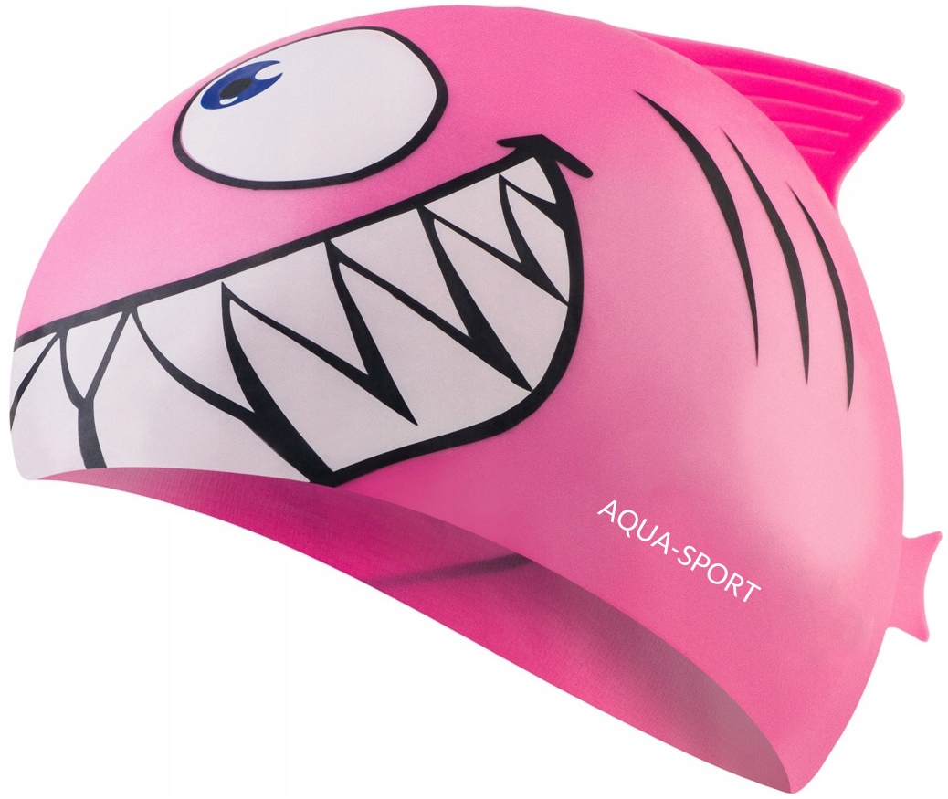 CZEPEK PŁYWACKI NA BASEN DLA DZIECI SILIKONOWY DZIECIĘCY AQUA-SPORT Rekin