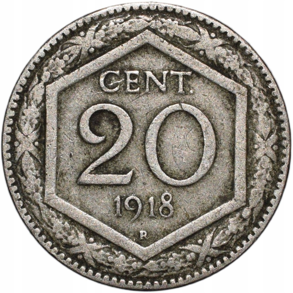 Włochy 20 centesimi 1918 - 1919