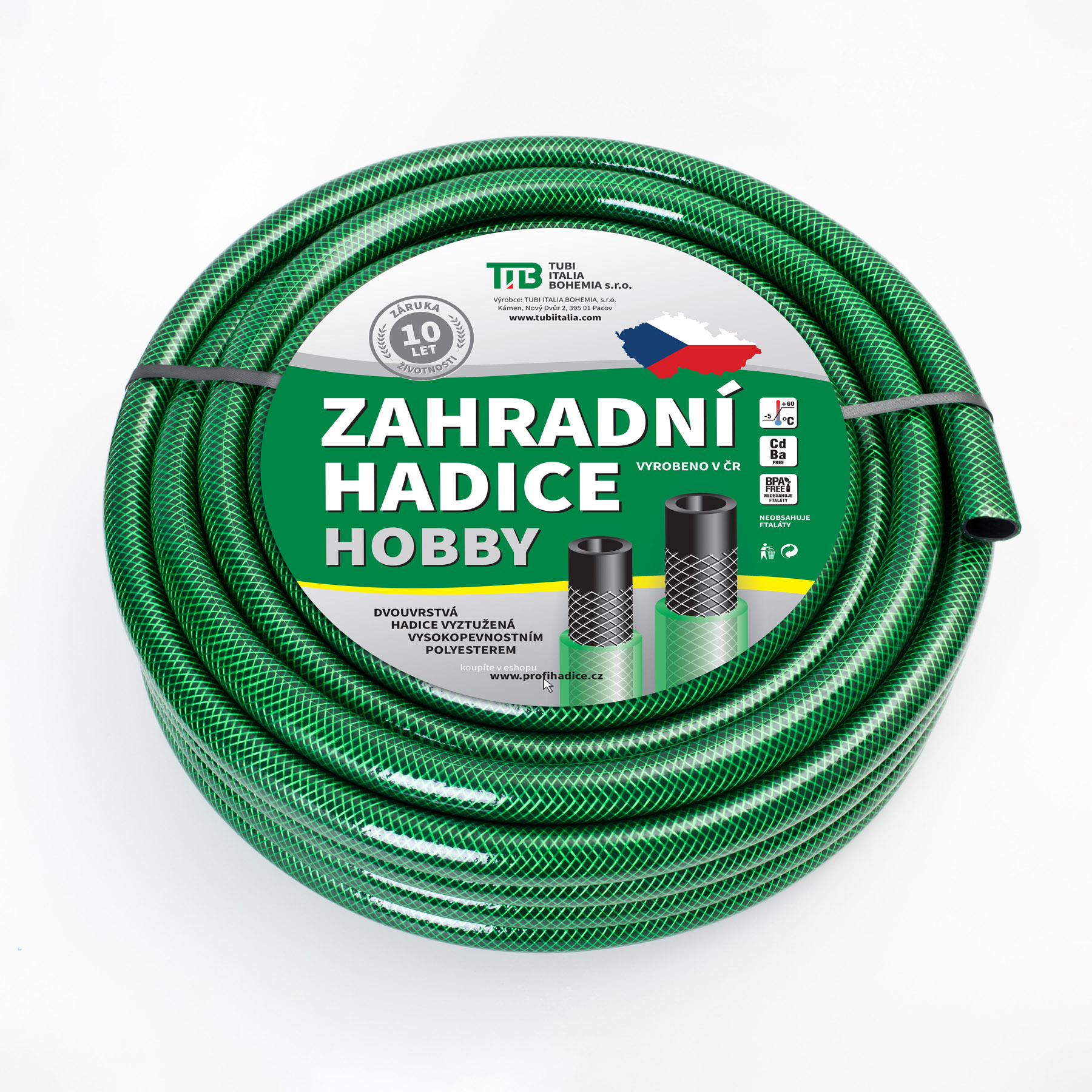 Zahradní hadice černo zelená Hobby 1/2" 100 m