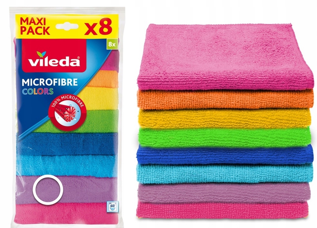 2x Utěrka Vileda z mikrovlákna Colors 8 ks