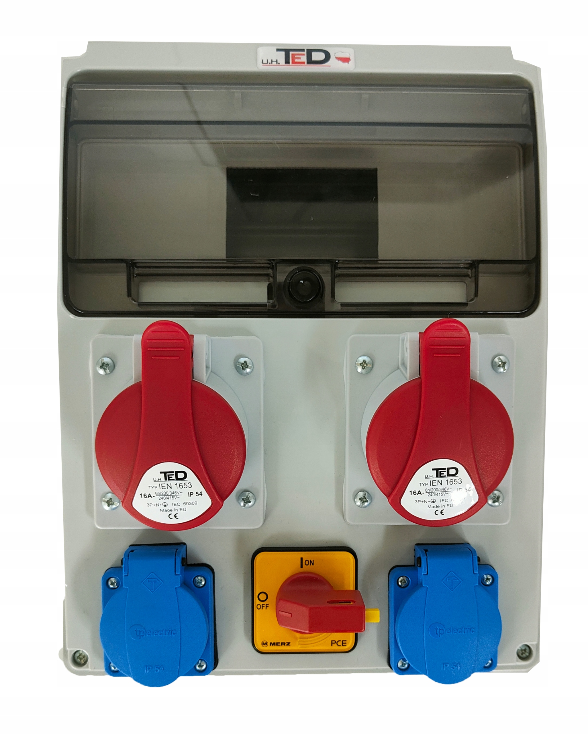 Stavební rozvaděč 2x16A s vypínačem 0-1