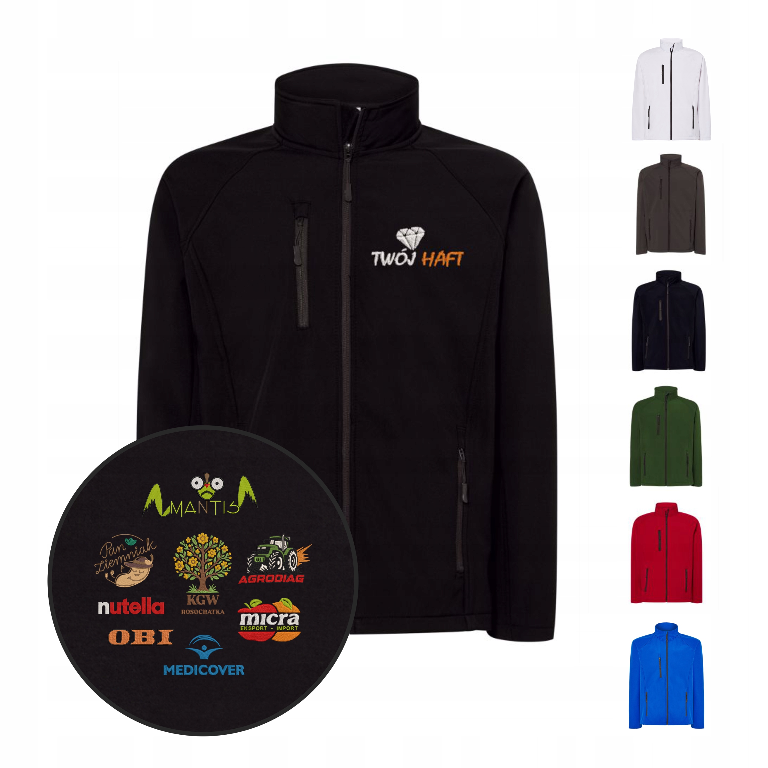 Softshellová bunda Vlastní Odolná Výšivka (ne potisk) Logo Grafika Pánská S-3XL