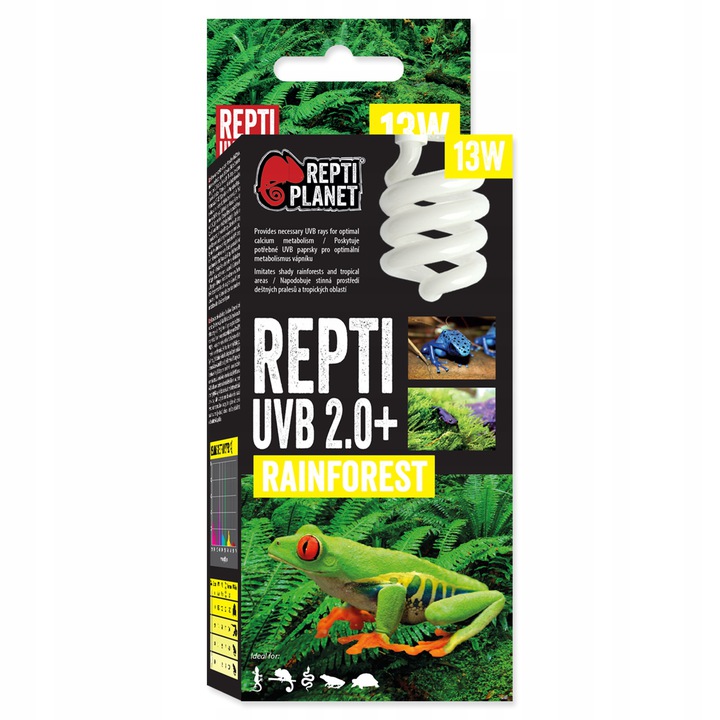 ŻAR&Oacute;WKA UVB 2 13W TERRARIUM REPTI PLANE RAINFOREST