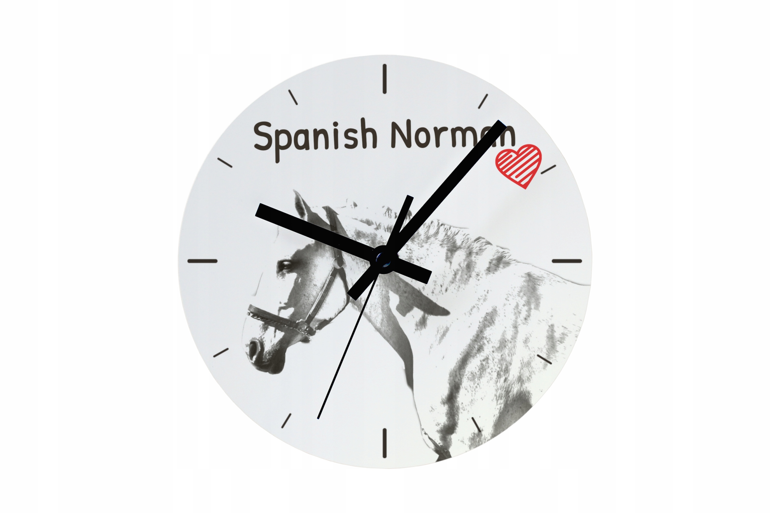 Španělsko-normanský kůň, závěsné a stojící hodiny s koněm, personalizace