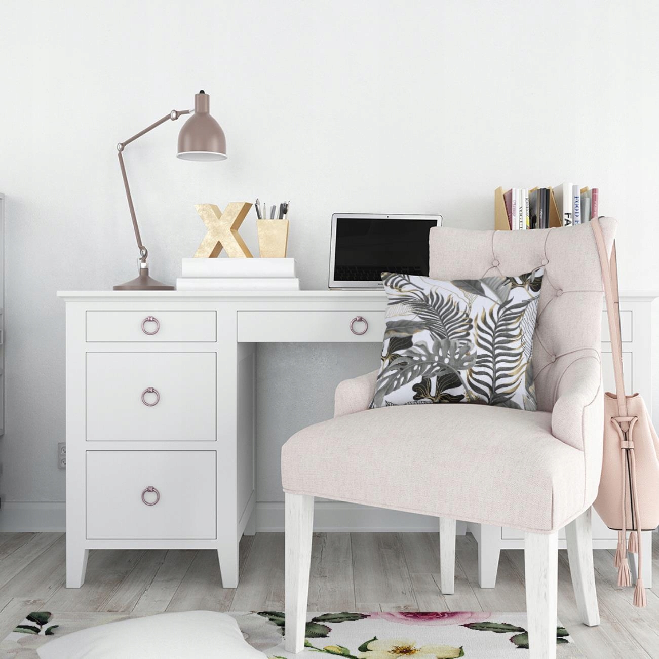 POSZEWKA NA PODUSZKĘ LIŚCIE MONSTERA 50x50 JASIEK 046 Wzór dominujący Inny wzór