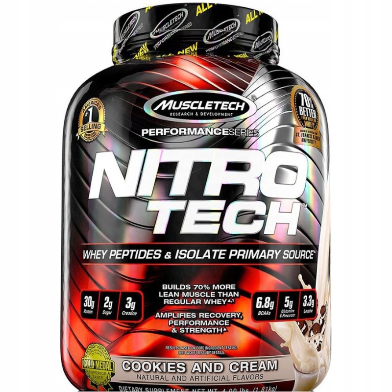 Protein MuscleTech izolát Wpi prášek 1800 g příchuť sušenka s krémem