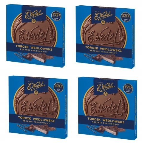 4x 250g Wedel Torcik Wedlowski ręcznie zdobiony