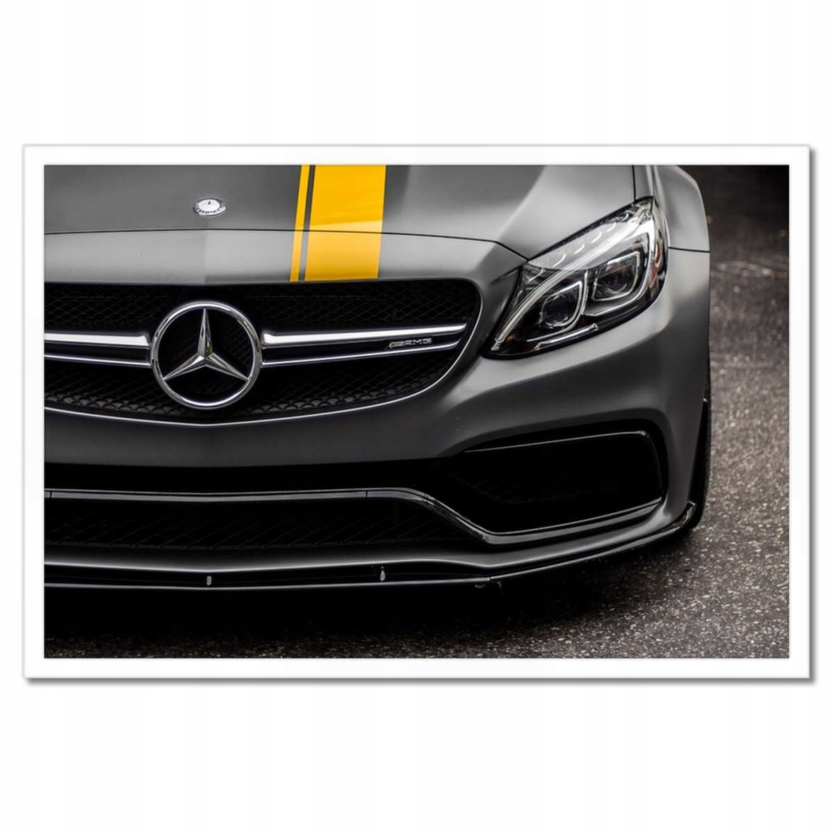 Plakáty v rámu 60x40 Mercedes Amg Žlutý proužek