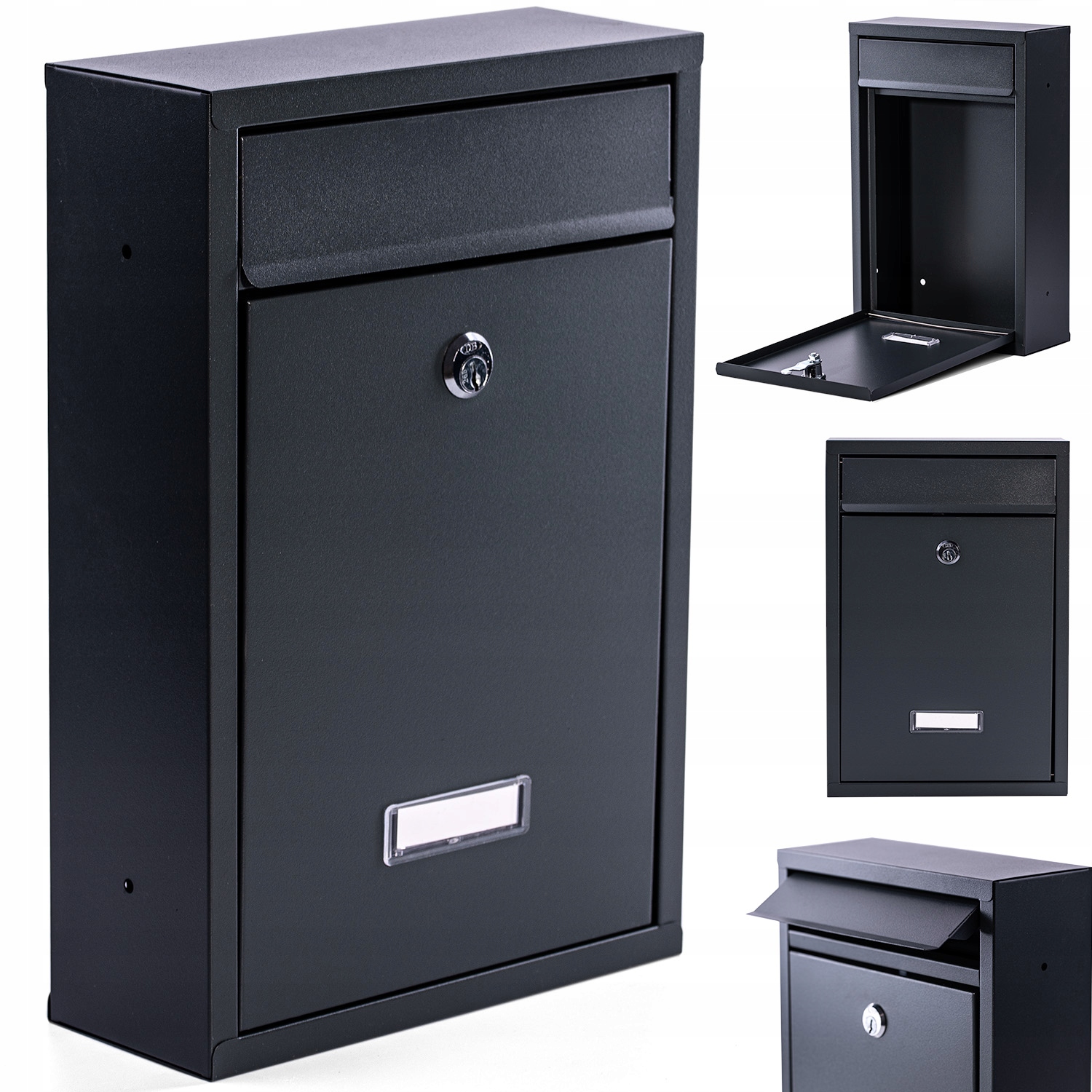 Poštovní Schránka Na Dopisy A4 Antracit RAL7016 Okénko S Adresou