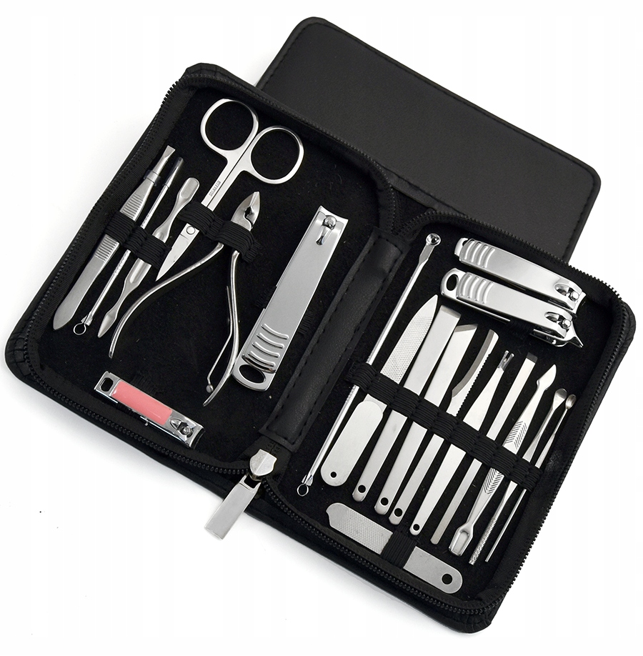 ZESTAW MANICURE / PEDICURE / Twarz Przybory 20 szt