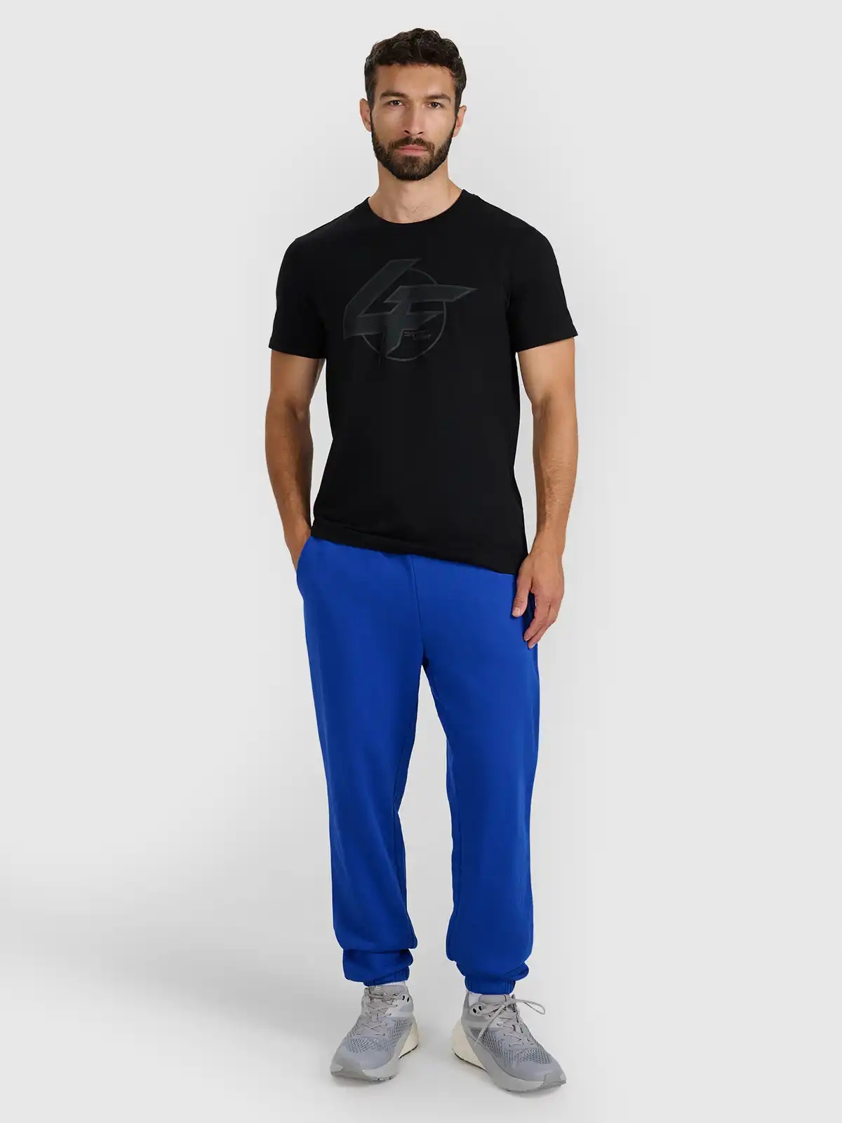 Spodnie Męskie Dresowe 4F Joggery Bawełniane TTROM1272 AW25 3XL