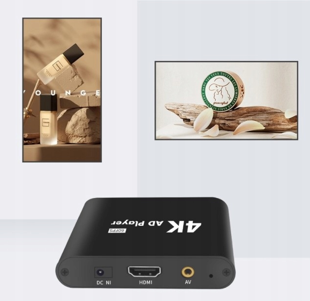 Odtwarzacz reklamowy Digital Signage 4K UHD VenBOX USD SD AV z Autostartem Złącze HDMI tak