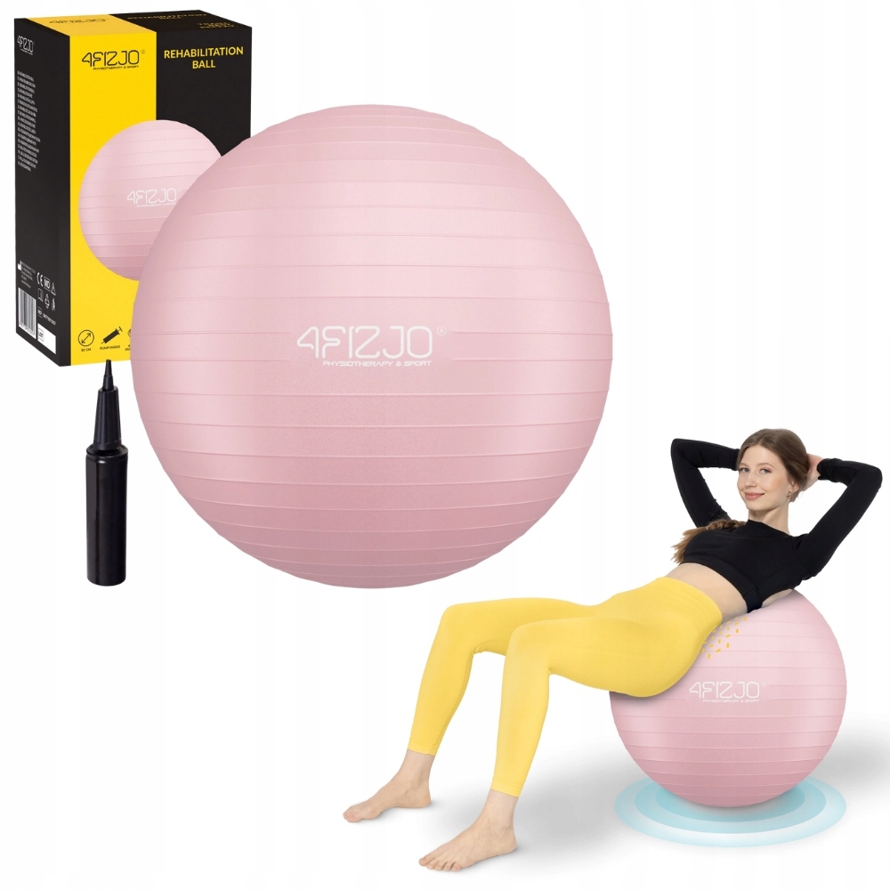 Piłka Gimnastyczna do ćwiczeń pilates piłka rehabilitacyjna Abs 4FIZJO 75cm