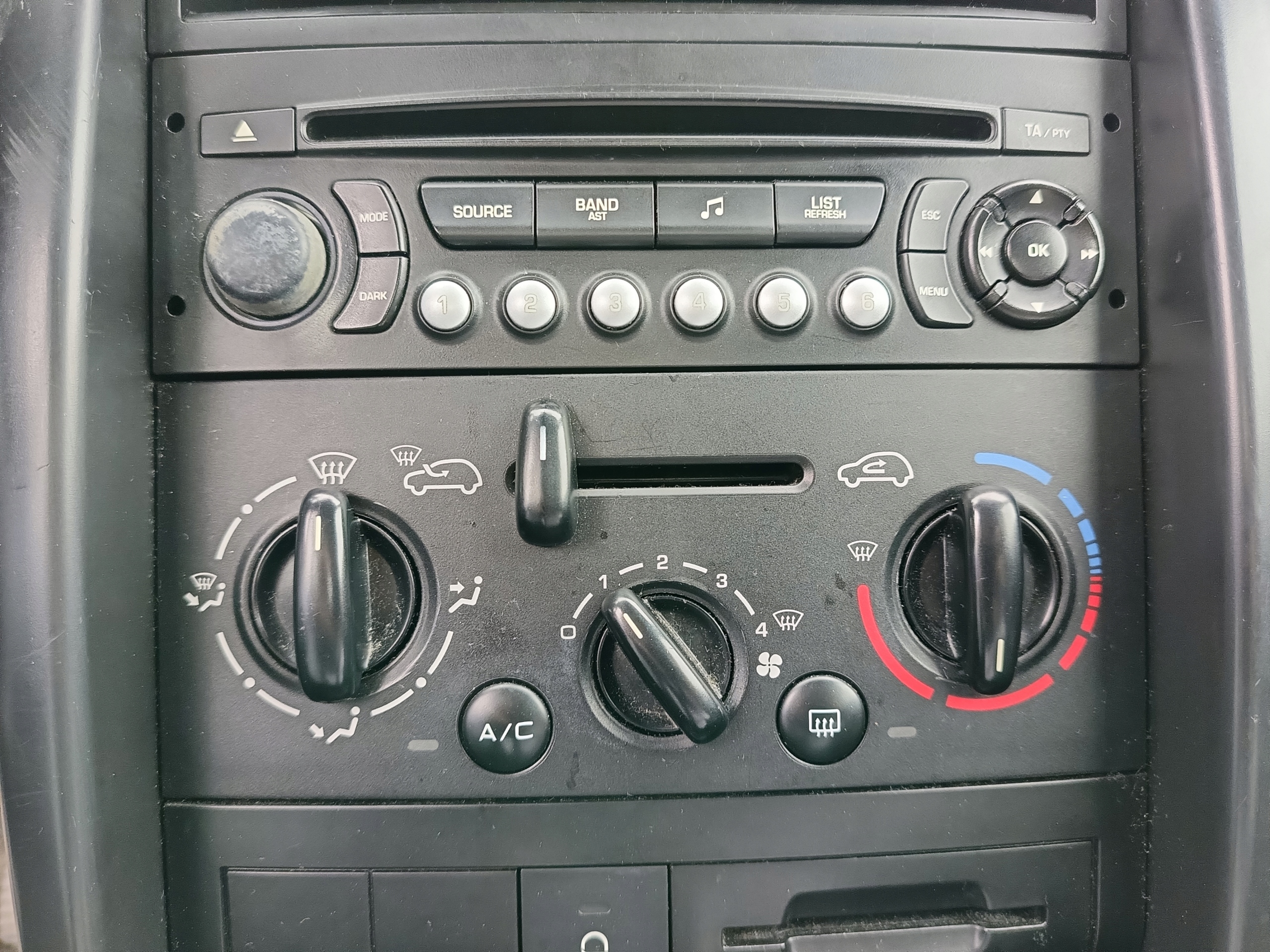 Peugeot 207 07-13 switch switch of control PANEL air conditioning devices