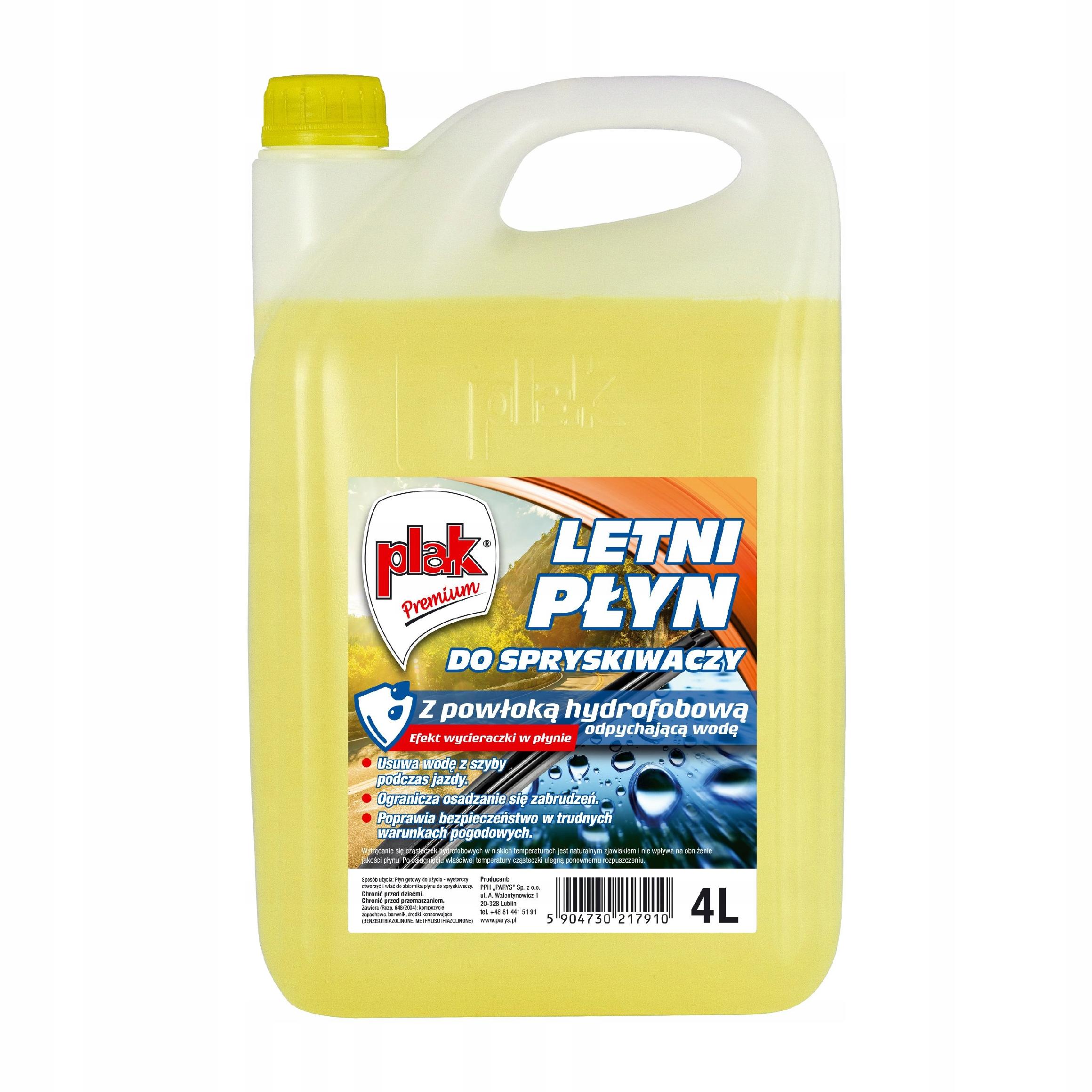 

Płyn Letni Spryskiwaczy Z Powłoką Hydrofobową 4L