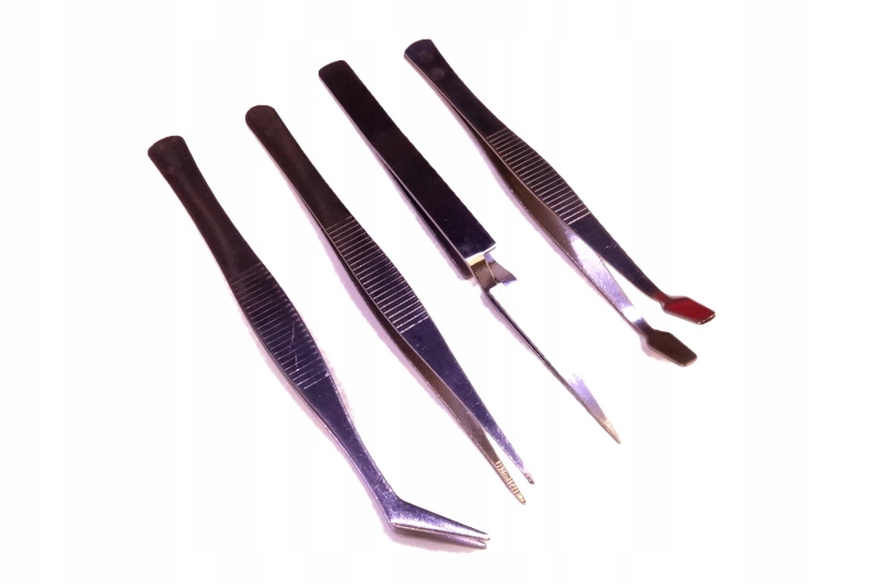 Zestaw Pęset Pęsety Pęseta 4 Sztuki komplet