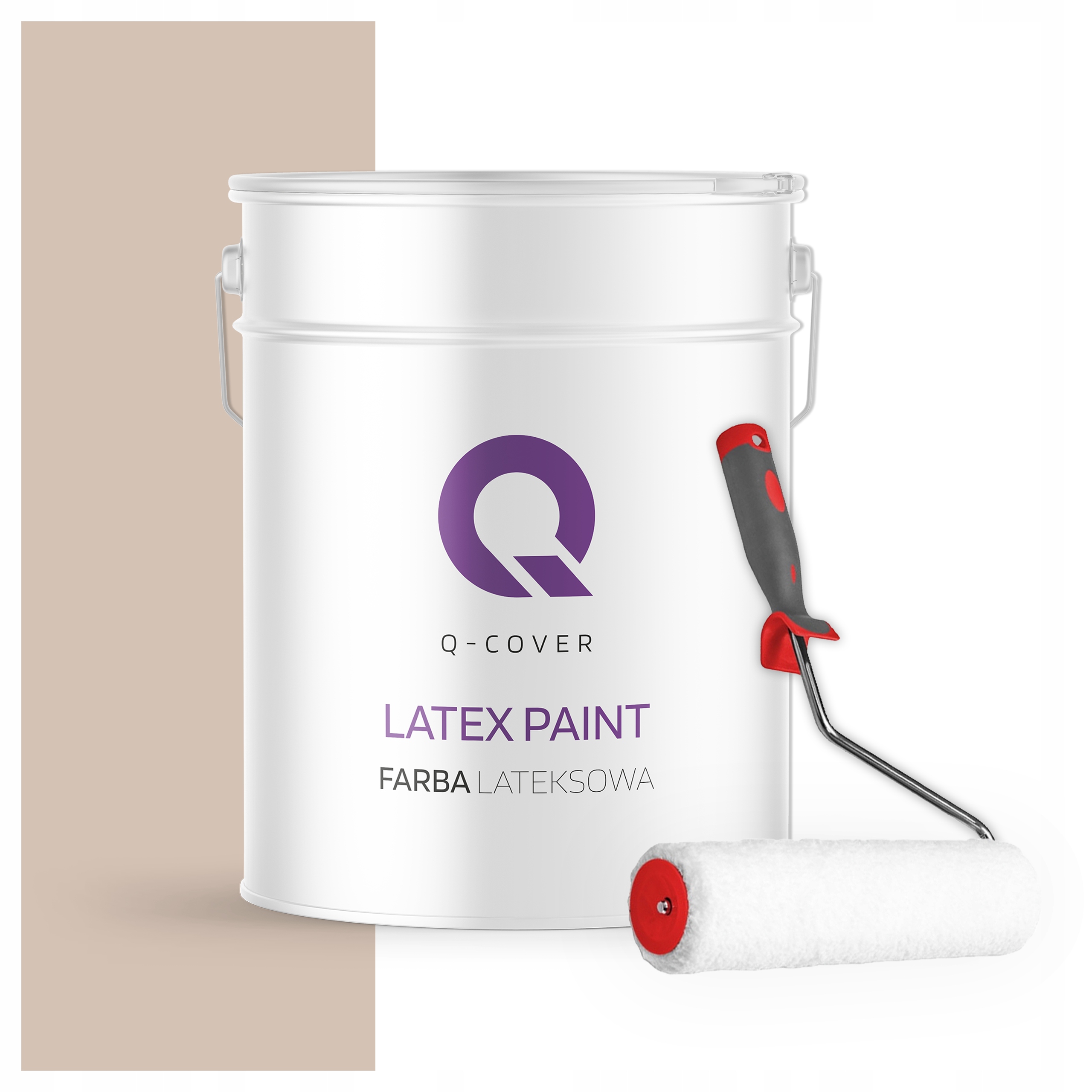 Latexová farba na steny stropov Hlboká matná 10L Jasná orechová valček