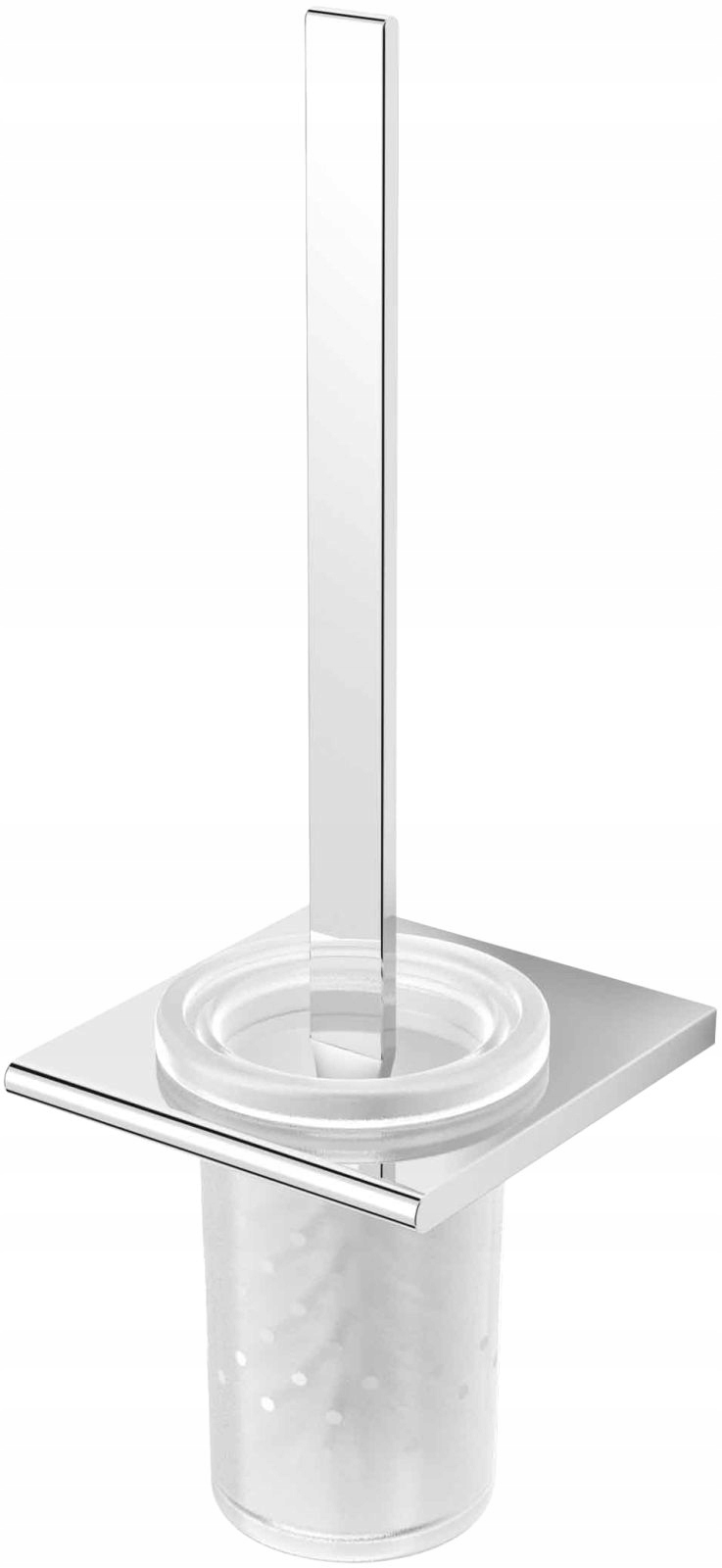 Wc kartáč závěsný sklo matný chrom