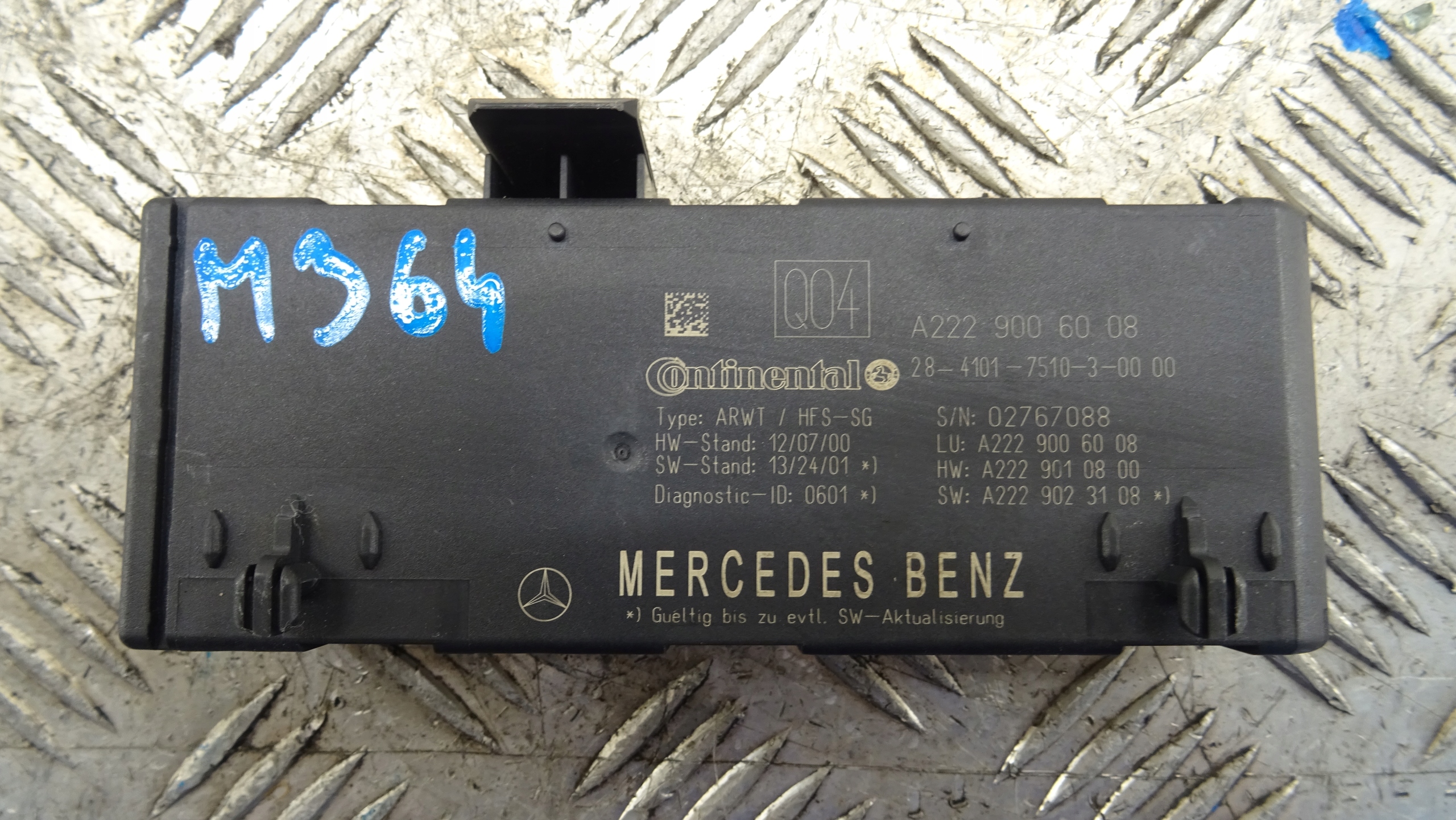 MERCEDES W205 module du capot unité de commande électronique uce AUTOMAT berline NR M364