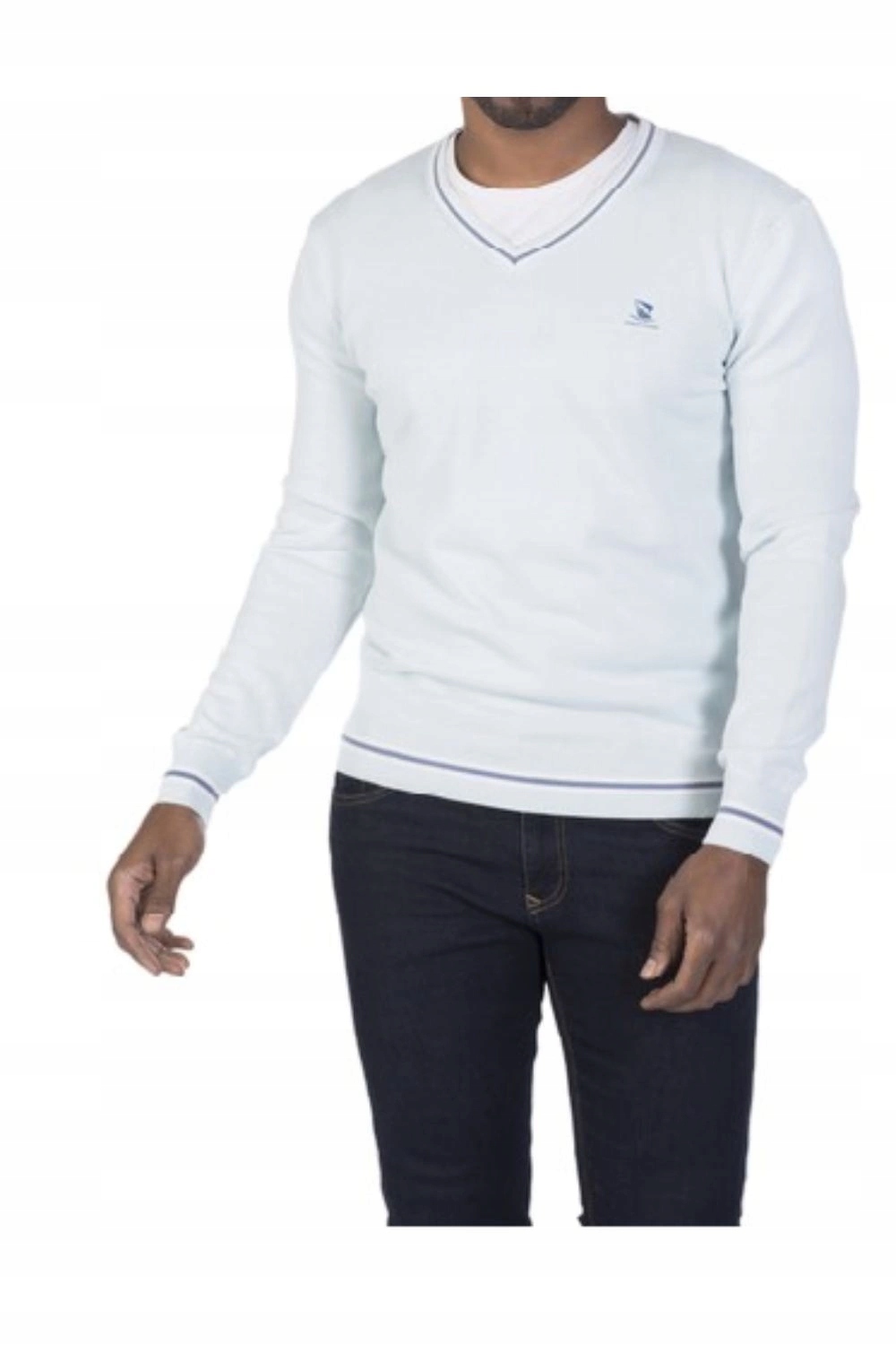 Pánský svetr Giorgio DI Mare Spring bavlněný s výstřihem do V vel. XXL