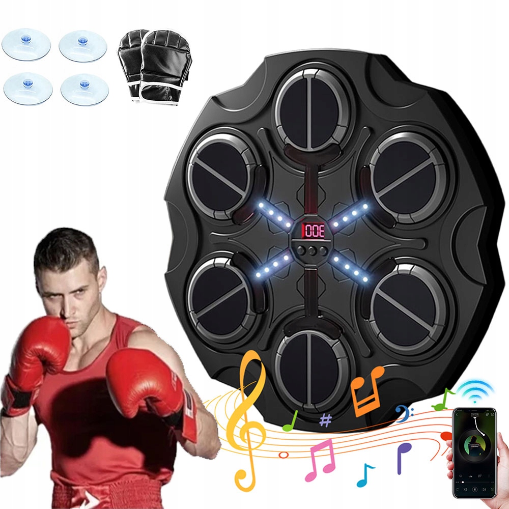 Elektroniczna Maszyna Bokserska Z Muzyką Led Interaktywny Worek Treningowy