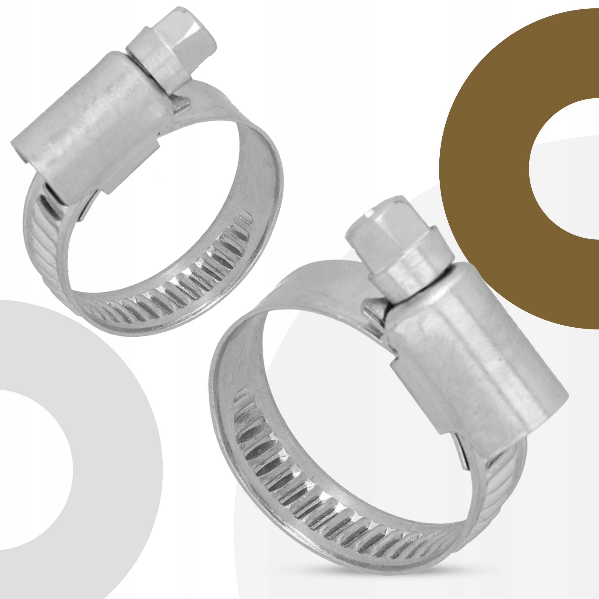 10x Obejma Ślimakowa OPASKA ZACISKOWA 12-22 mm Metalowa SKRĘCANA Cybant Rodzaj opaska ślimakowa