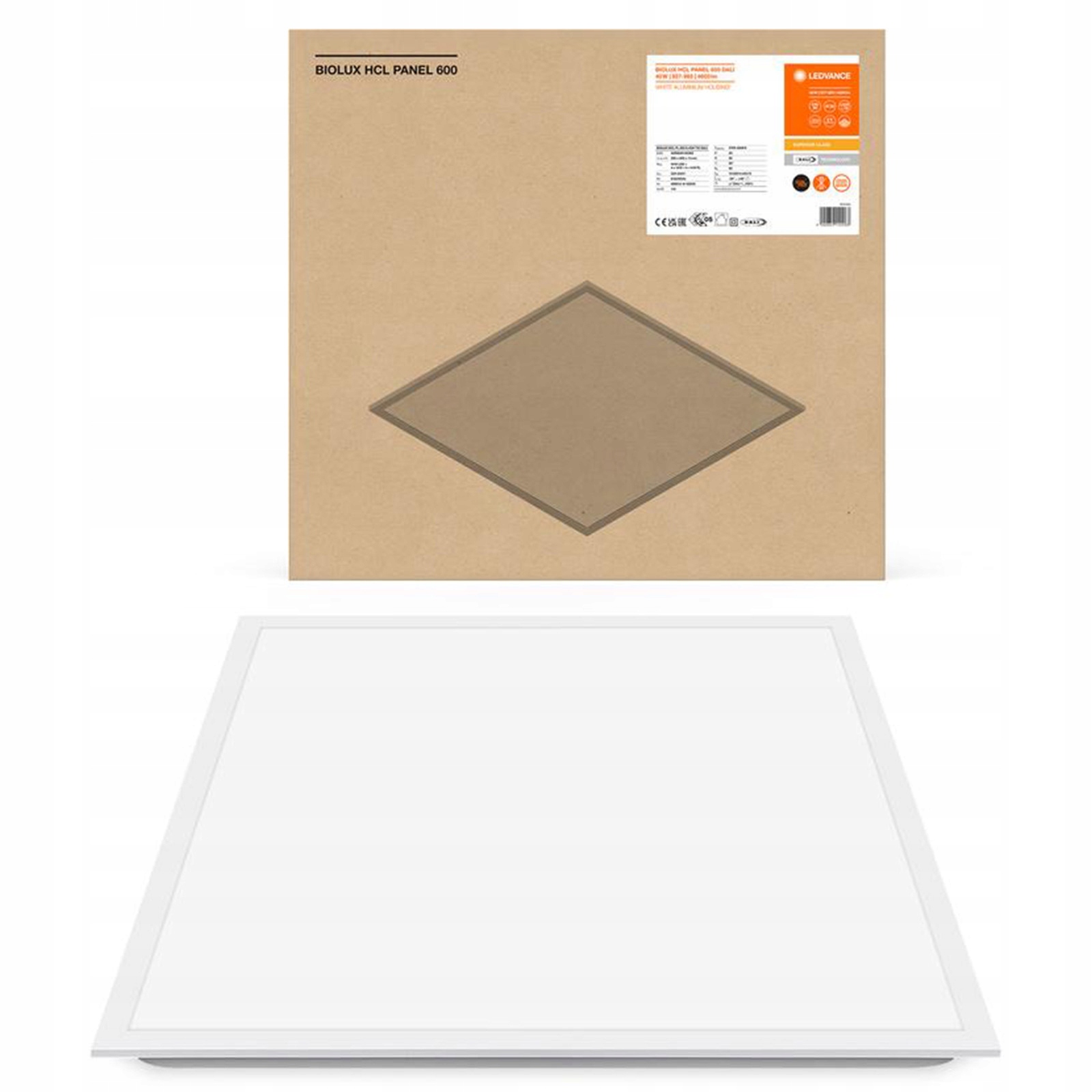 Led panel Kancelářské svítidlo Kaseton 40W 4600lm Cct Podomítkové 60x60cm UGR19