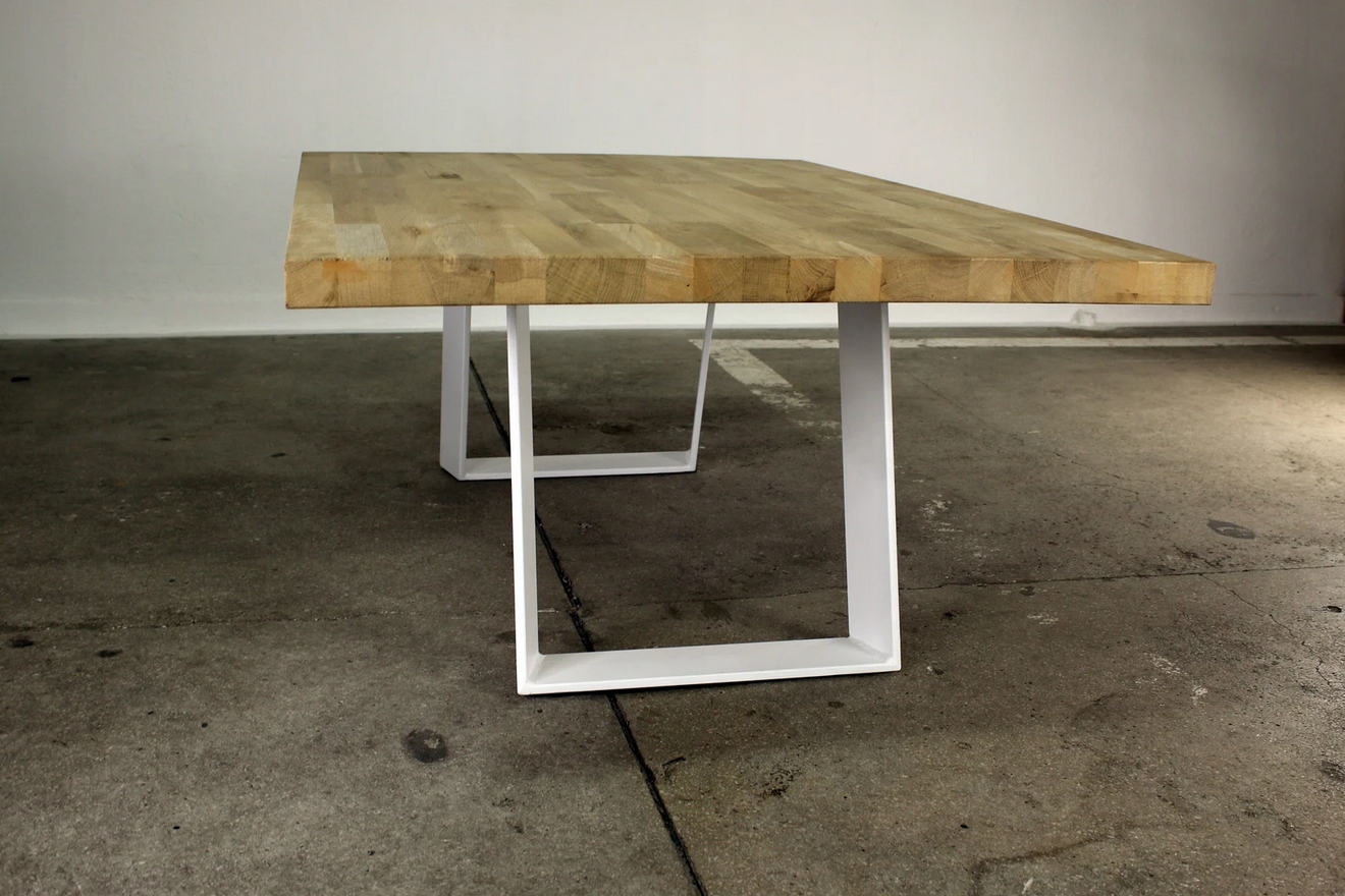 METALOWE NOGI DO STOŁU STOLIKA BIURKA NÓŻKI LOFT 30x42 BIAŁY Model 30 cm