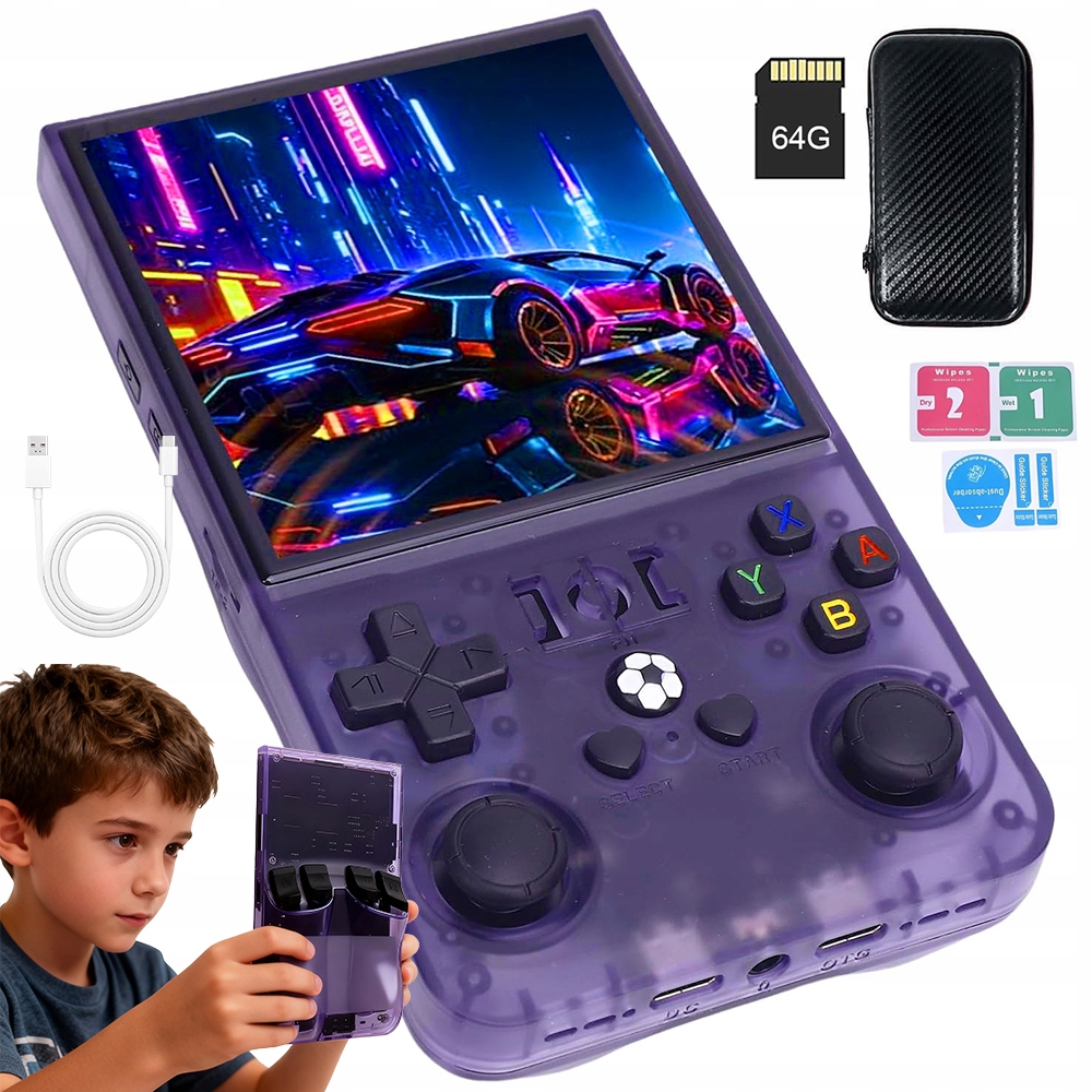 Přenosná Kapsa Konzola R36MAX 64GB 18000 Retro Her Jako Dárek