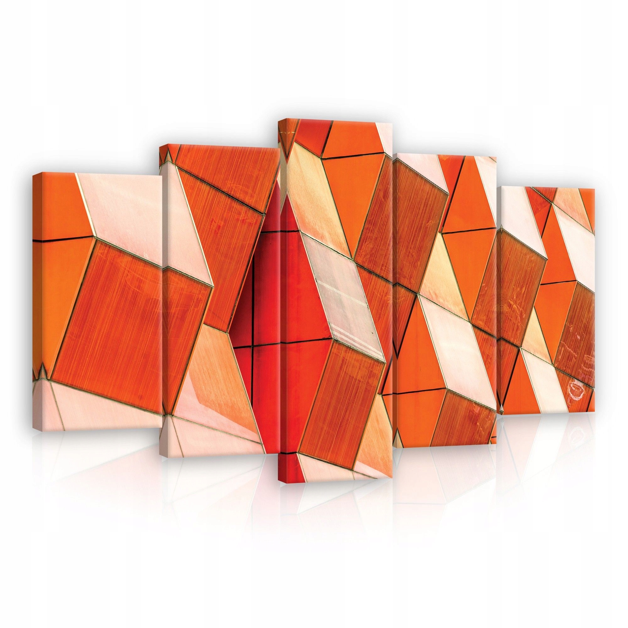Obraz 100x60 Geometrie abstrakce dynamika modernost oranžová