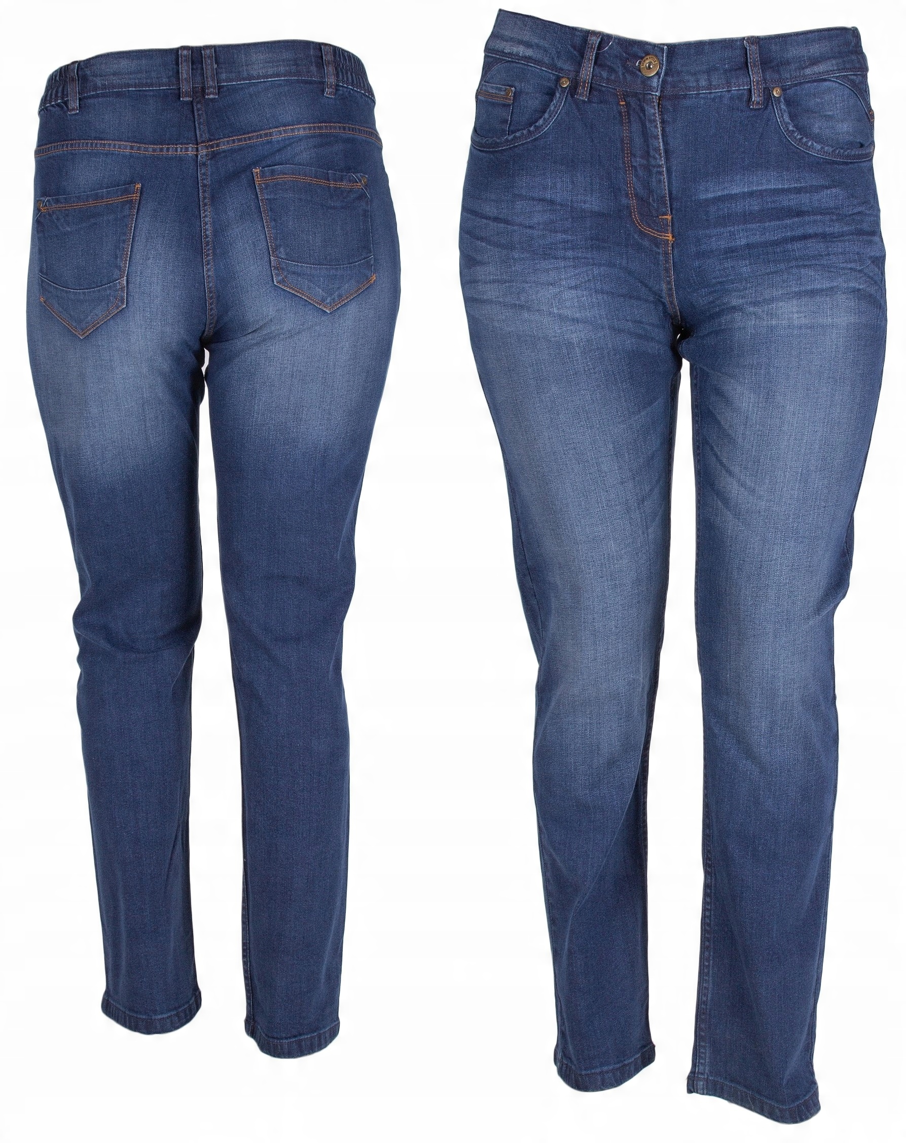 

spodnie jeans damskie Plus Size prosta nogawka 50