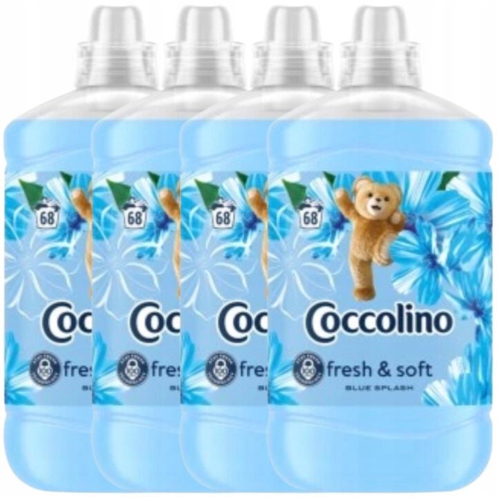 Levně Coccolino Blue Splash tekutá aviváž Fresh & Soft 4x1,7L 272 praní