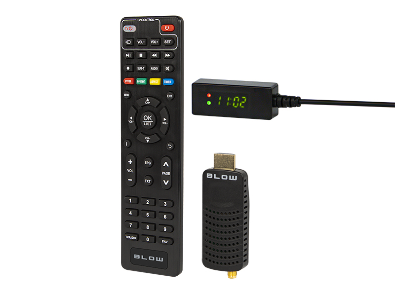 dekoder tuner telewizji naziemnej DVB-T2 HEVC BLOW 7000FHD zasilany z USB