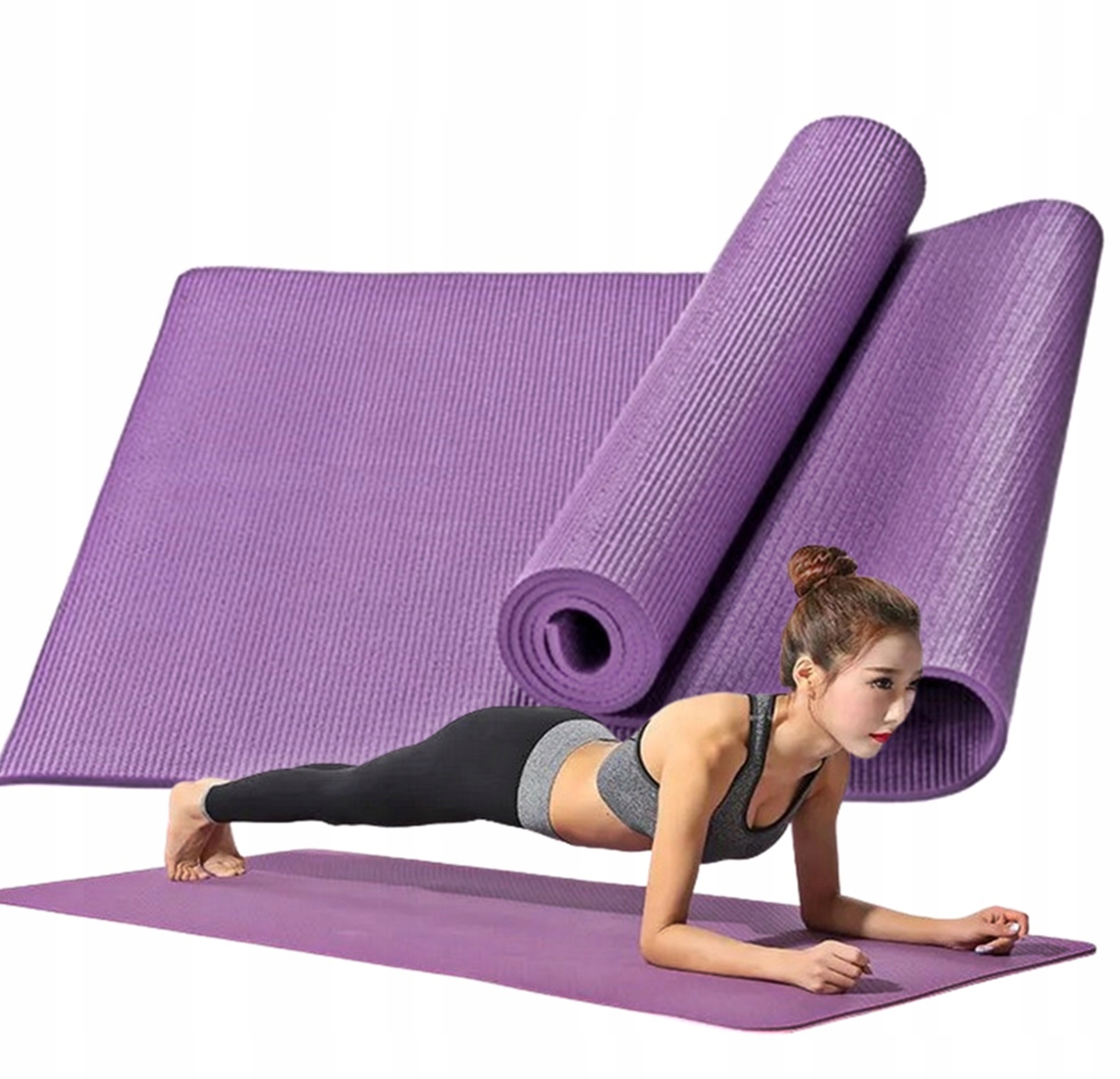 MATA DO ĆWICZEŃ JOGI FITNESS KARIMATA TURYSTYCZNA 61x173 cm MATA PIANKOWA