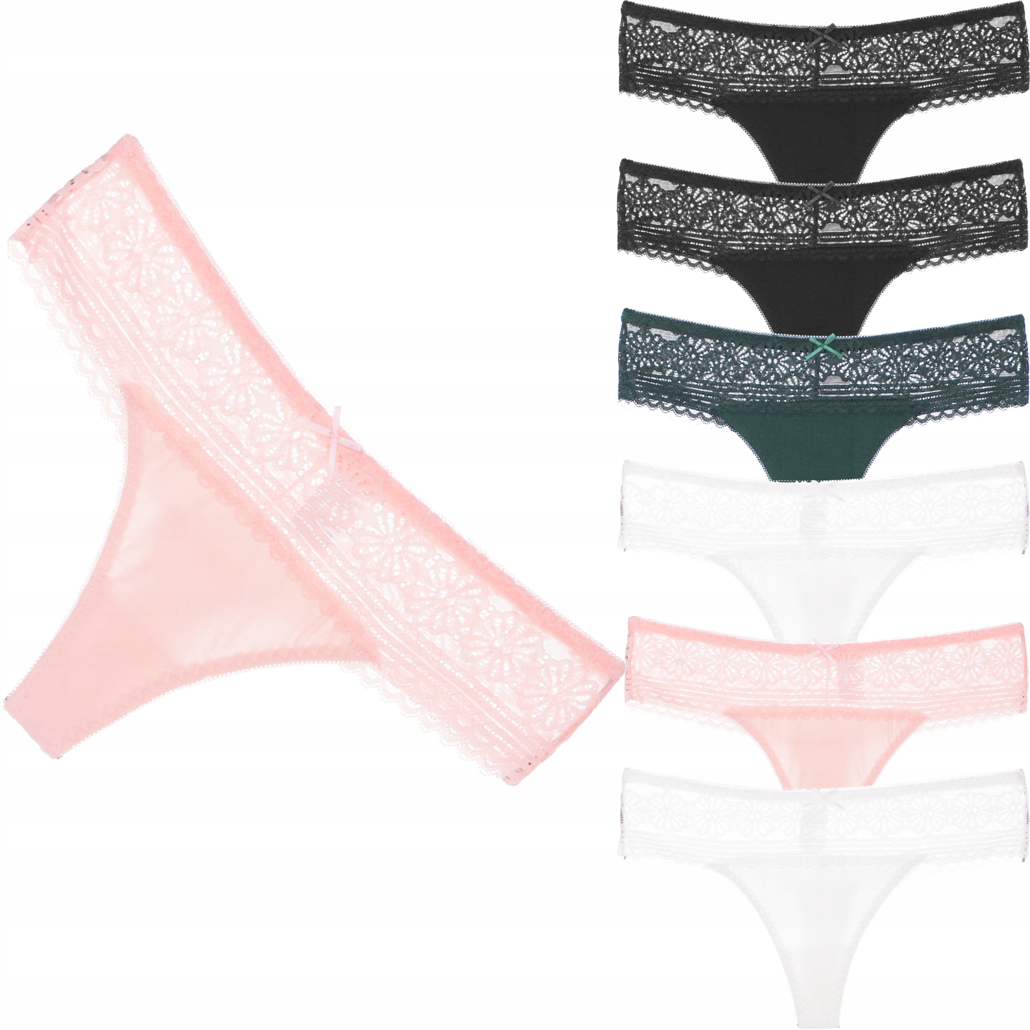 

Komplet Majtki Stringi damskie Koronkowe Orirose