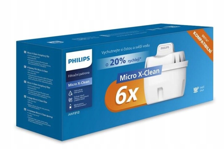 Náhradní filtr Philips AWP212/58 do filtrační konvice 6 ks
