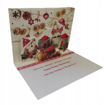 KARNET LAURKA KARTKA ŚWIĄTECZNA PRZESTRZENNA 3D 242