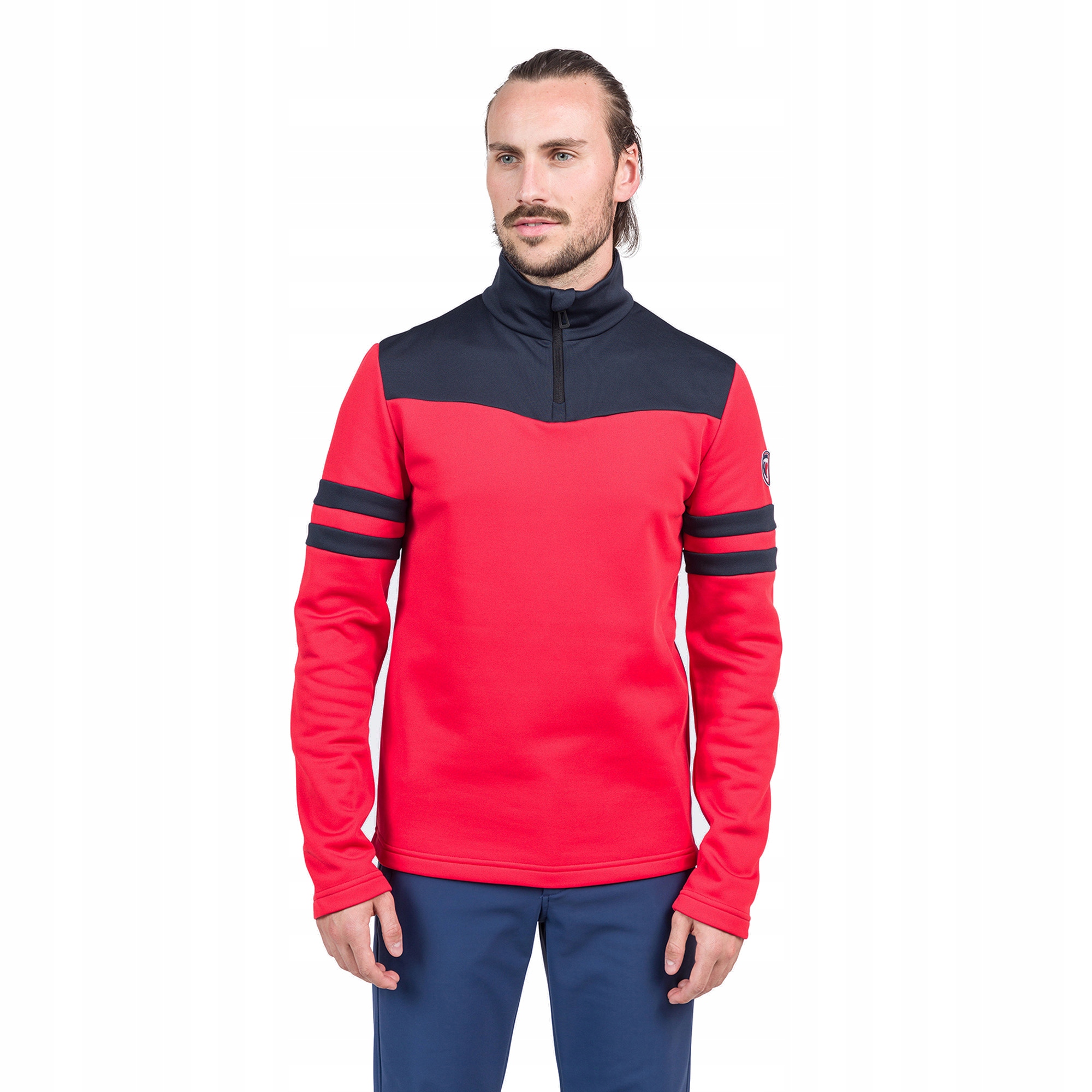 Pánský termoaktivní dlouhý rukáv Rossignol Resort 1/2 Zip sports red
