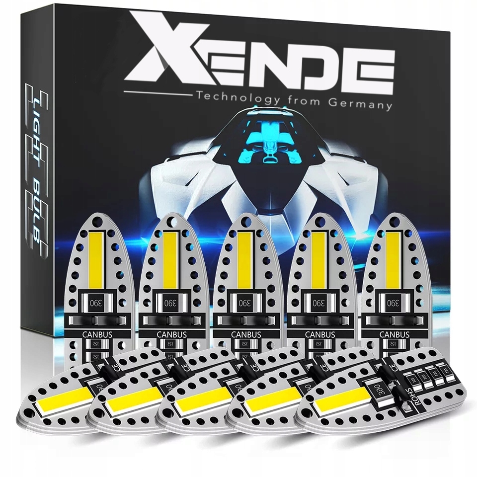 

Zestaw żarówek led w5w T10 Canbus 10xLED 12v Xende