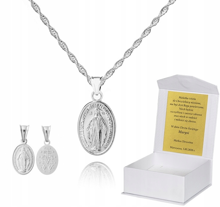 925 Stříbrný řetízek medailonek Dedikace 45 cm LM55