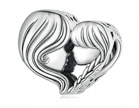 CHARMS ZAWIESZKA MAMA CÓRKA NAJLEPSZA MAMA SERCE