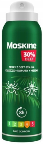 Moskine Max 30 Spray na komary, kleszcze i meszki Deet 30 % 200 ml