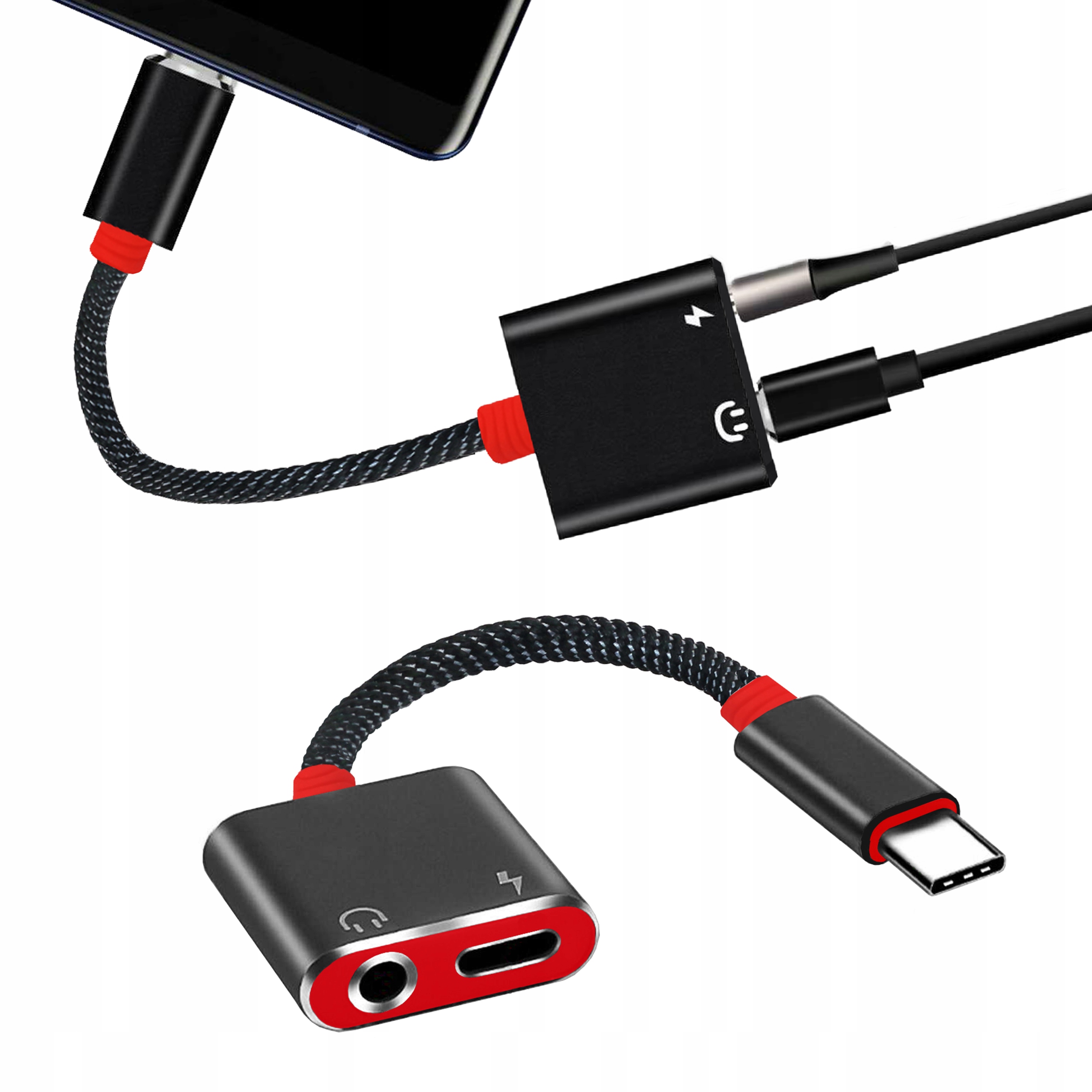 

Adapter Usb-c 2w1 Rozdzielacz na Usb-c jack 3,5 mm