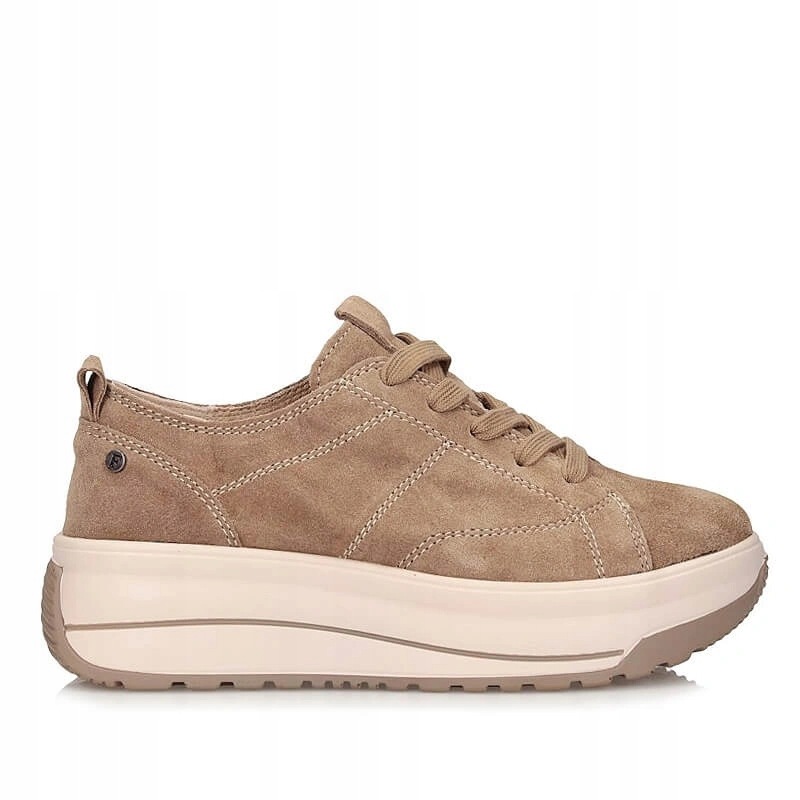 Dámské tenisky Filippo DP7959/26 Be béžové kožené, šněrovací